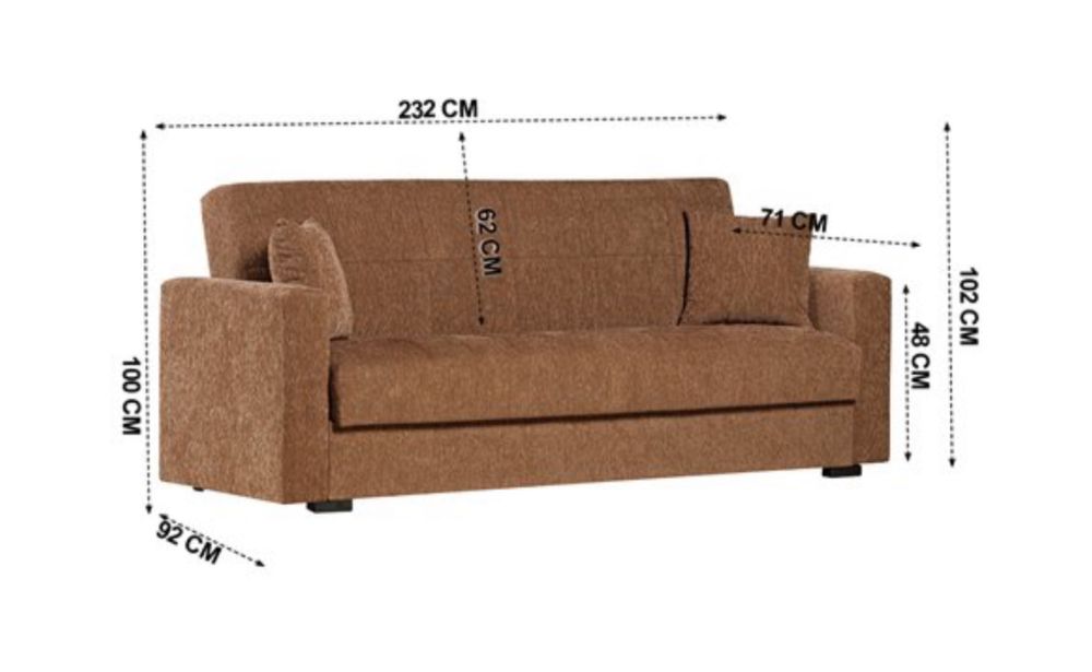 Sofa cama castanho