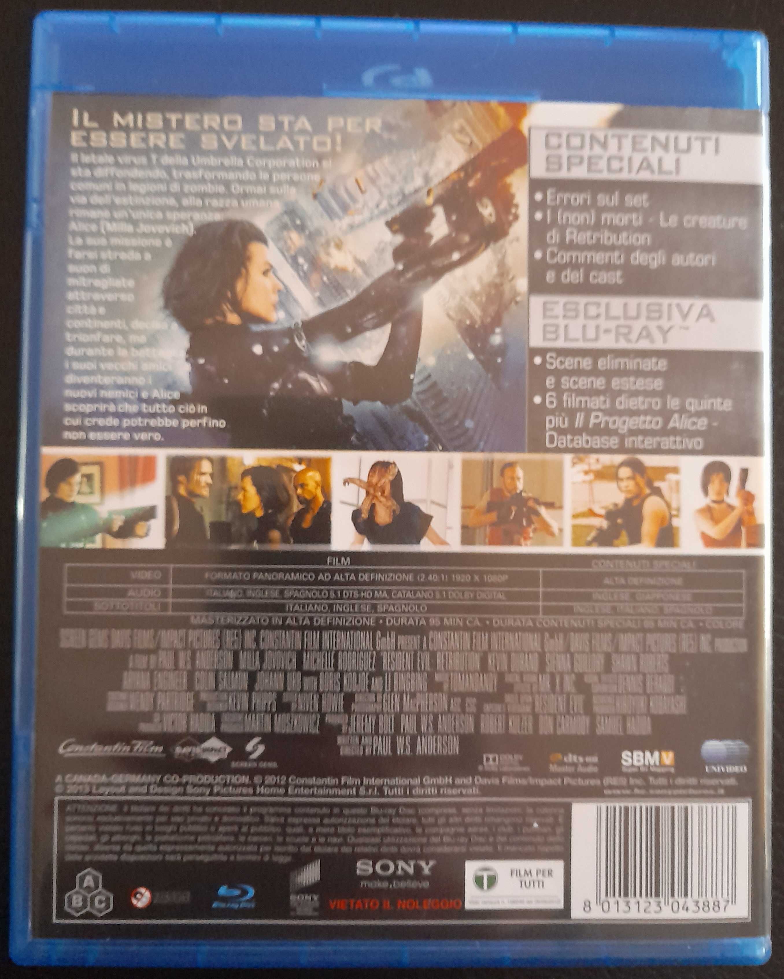 Bluray iron man 2 , Resident Evil  Retribution