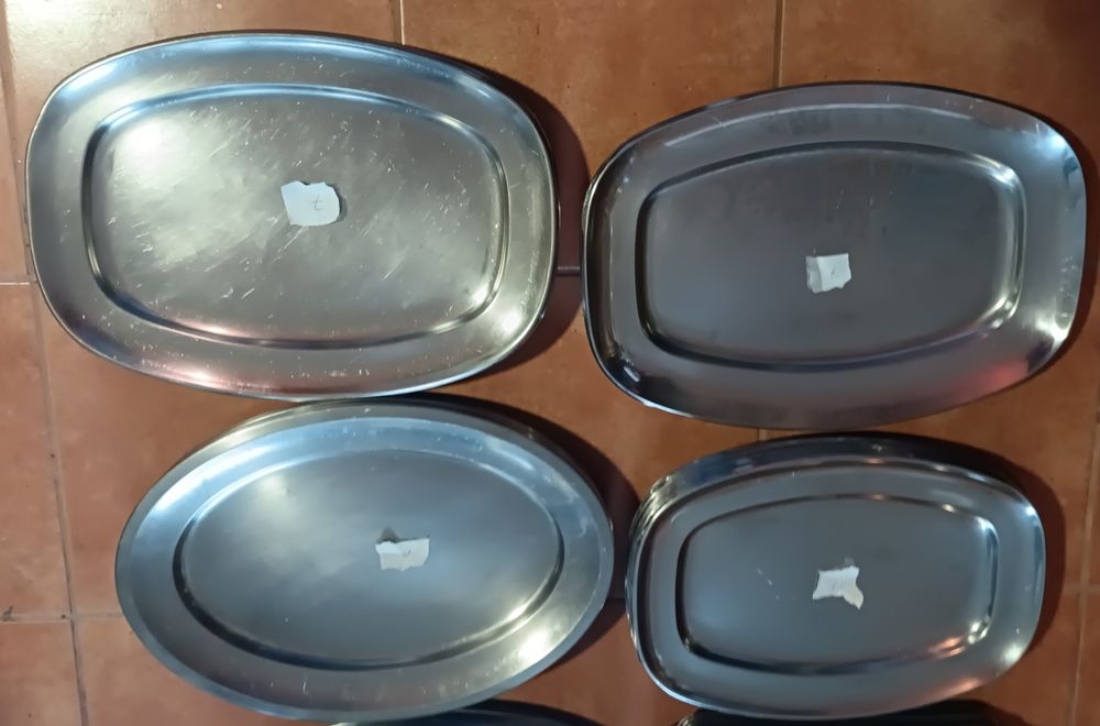 travessas em inox diversos tamanhos