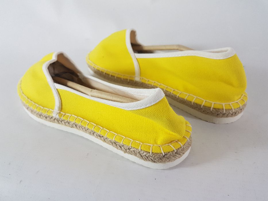 EVEN& ODD MOKASYNY ESPADRYLE damskie R 40 nowe żółte