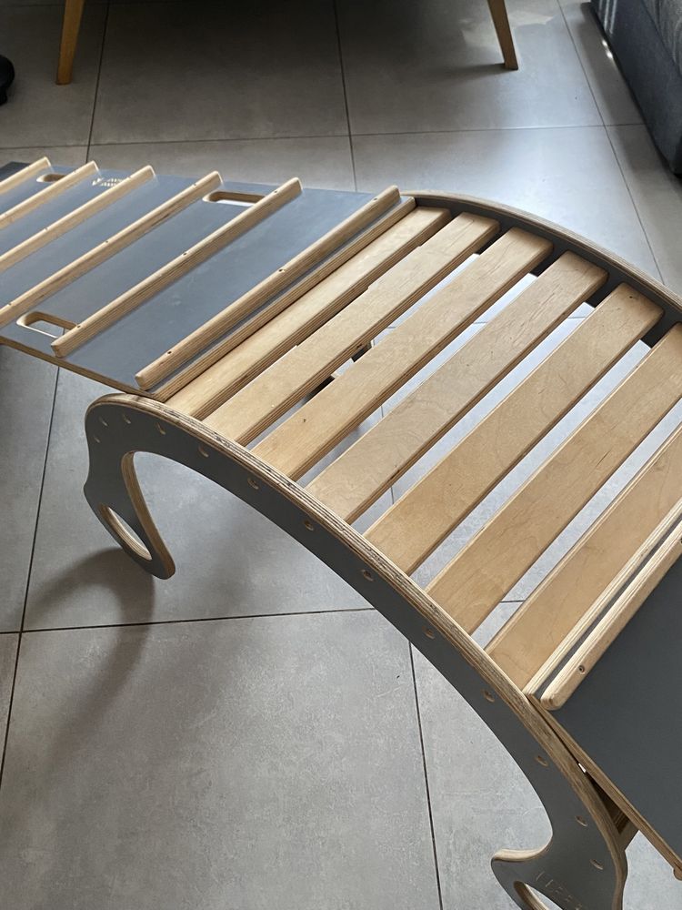 Drewniany bujak Good Wood + drabinko zjeżdżalnia x2