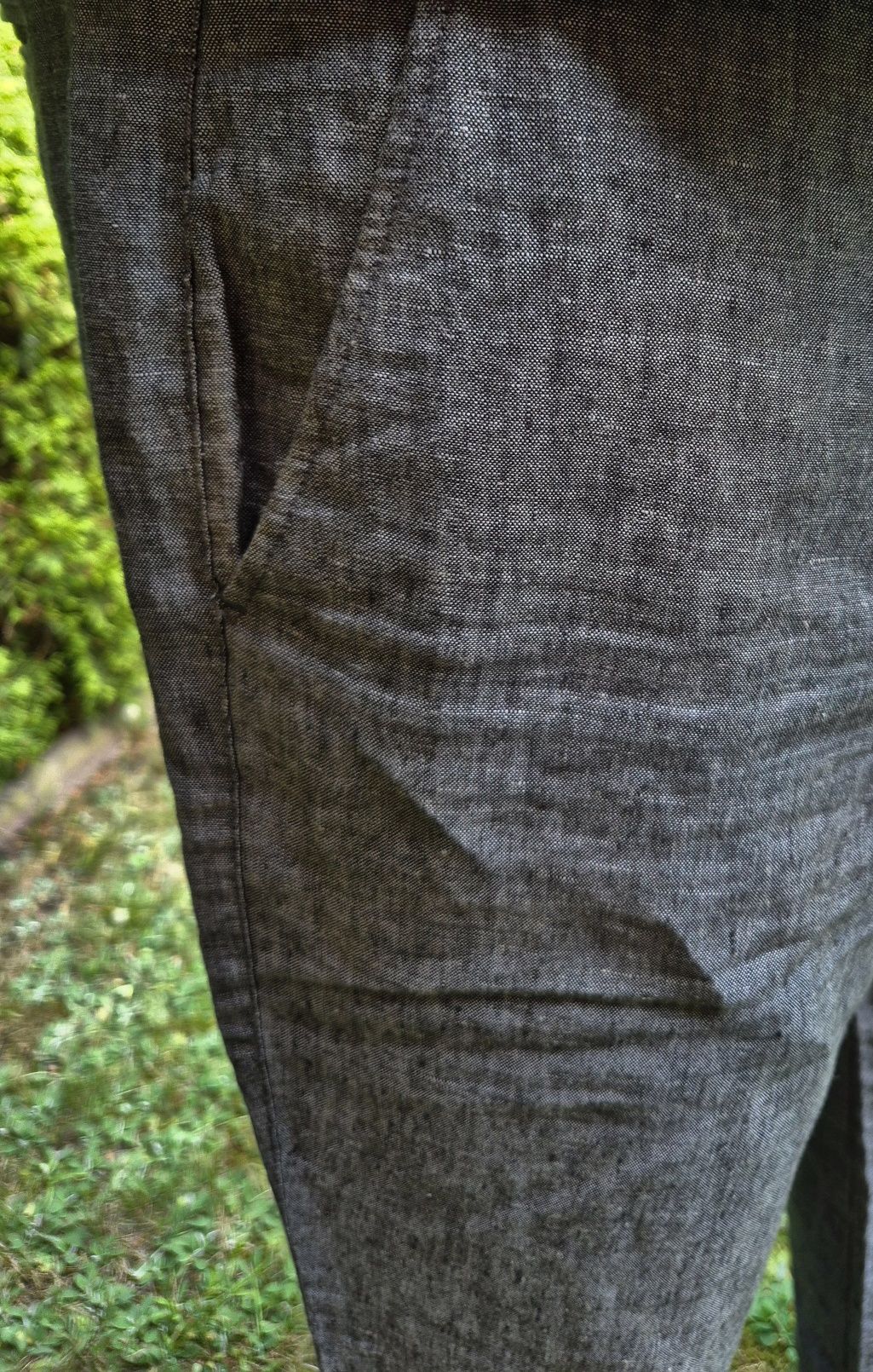 Spodnie cienkie bawełniane letnie lekkie chinos casual 34 jak lniane