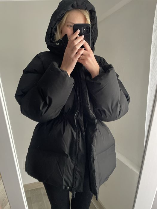 Пуффер вікдей weekday hm теплий сірий