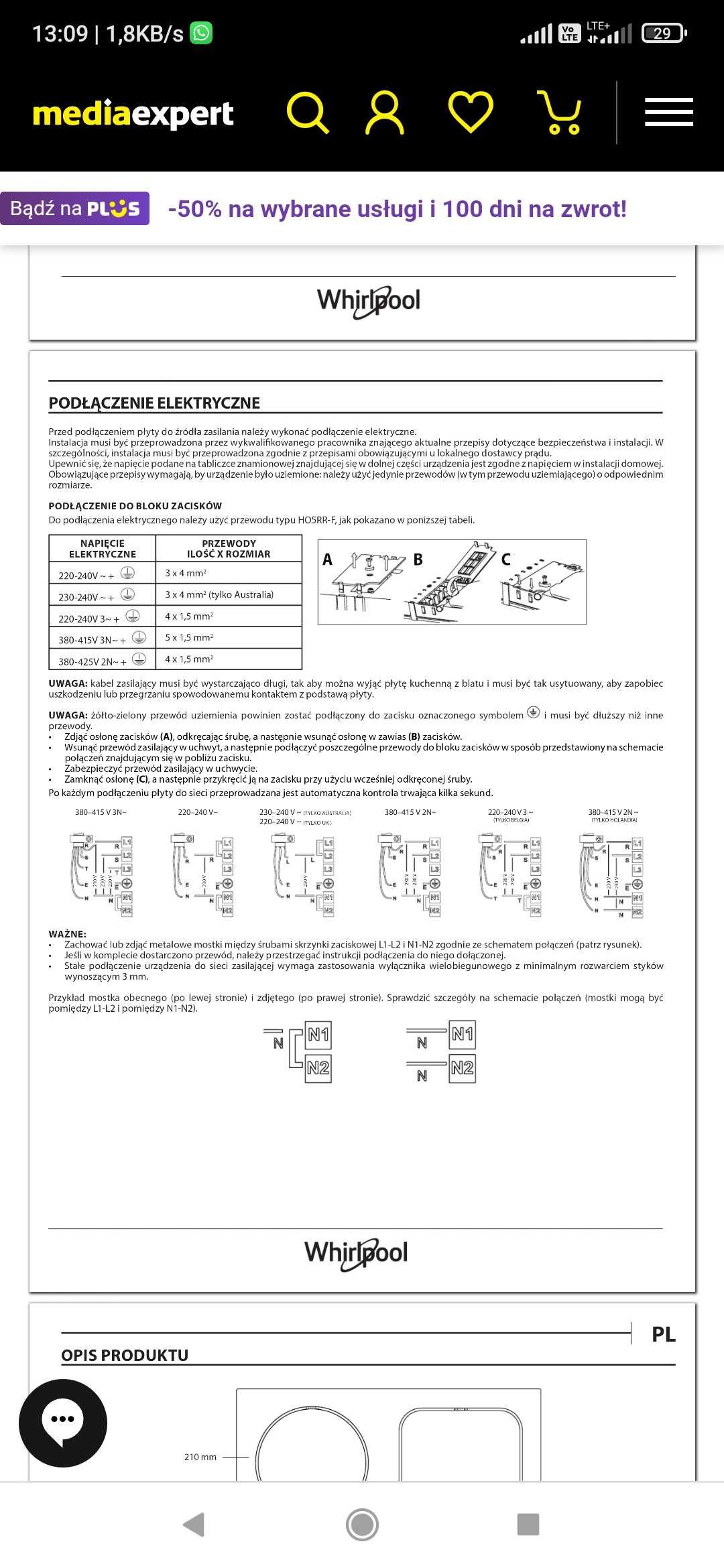 Płyta indukcyjna WHIRLPOOL ACM 808 BA/WH // używana