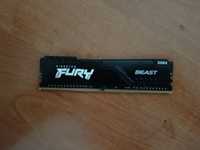 Модуль памяти Kingston Fury DDR4 16GB 3200MHz Beast Black