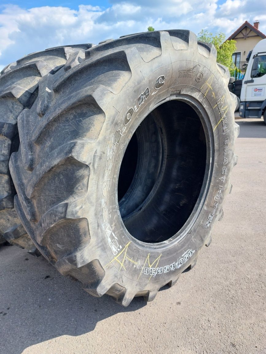 650/65R38 Firestone opony używane rolnicze para