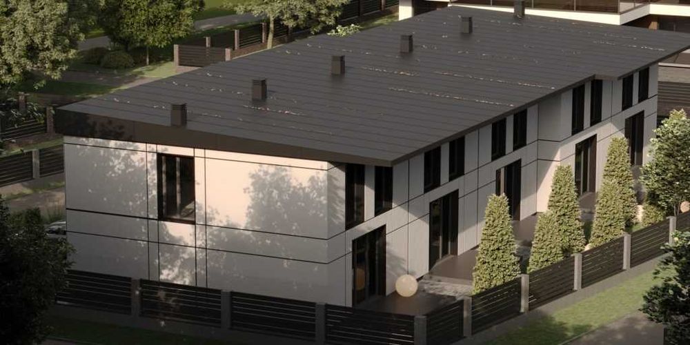 Продаж таунхауса біля річки, закритий передній двір, 115м2