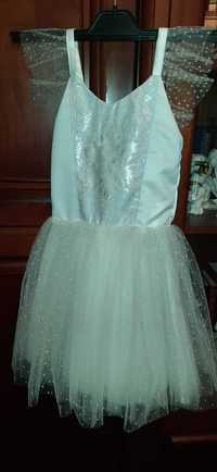 Белоснежное платье Снежинка. Новый Год. Размер 128 см.
