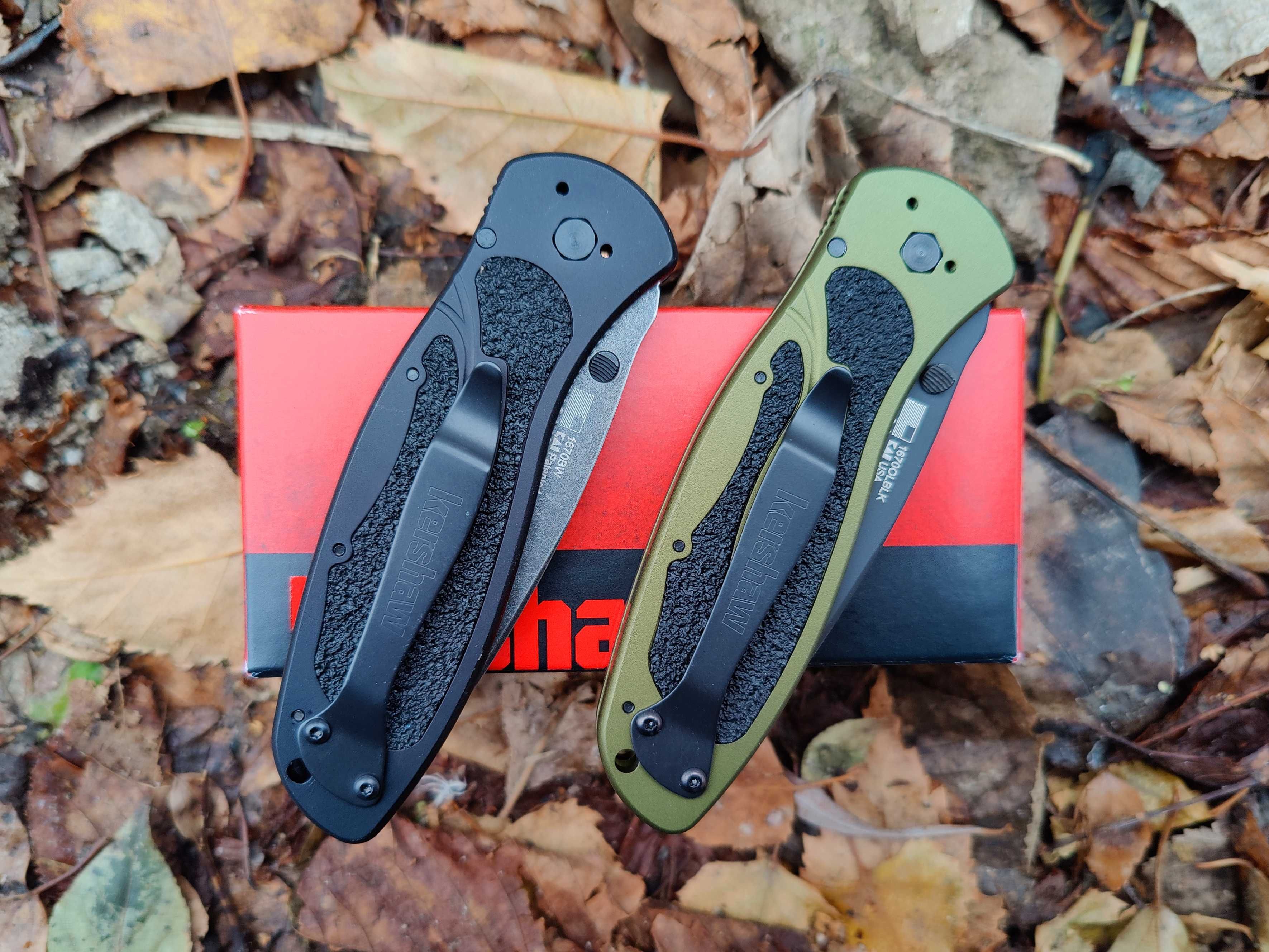 Складной нож Kershaw Blur Olive, Black Stonewash