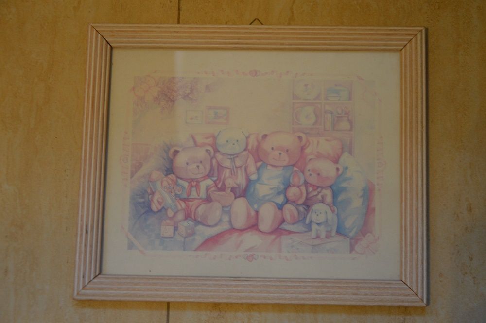 Obrazki do dziecięcego pokoju. Kolekcja Misiowa. 4 sztuki- komplet