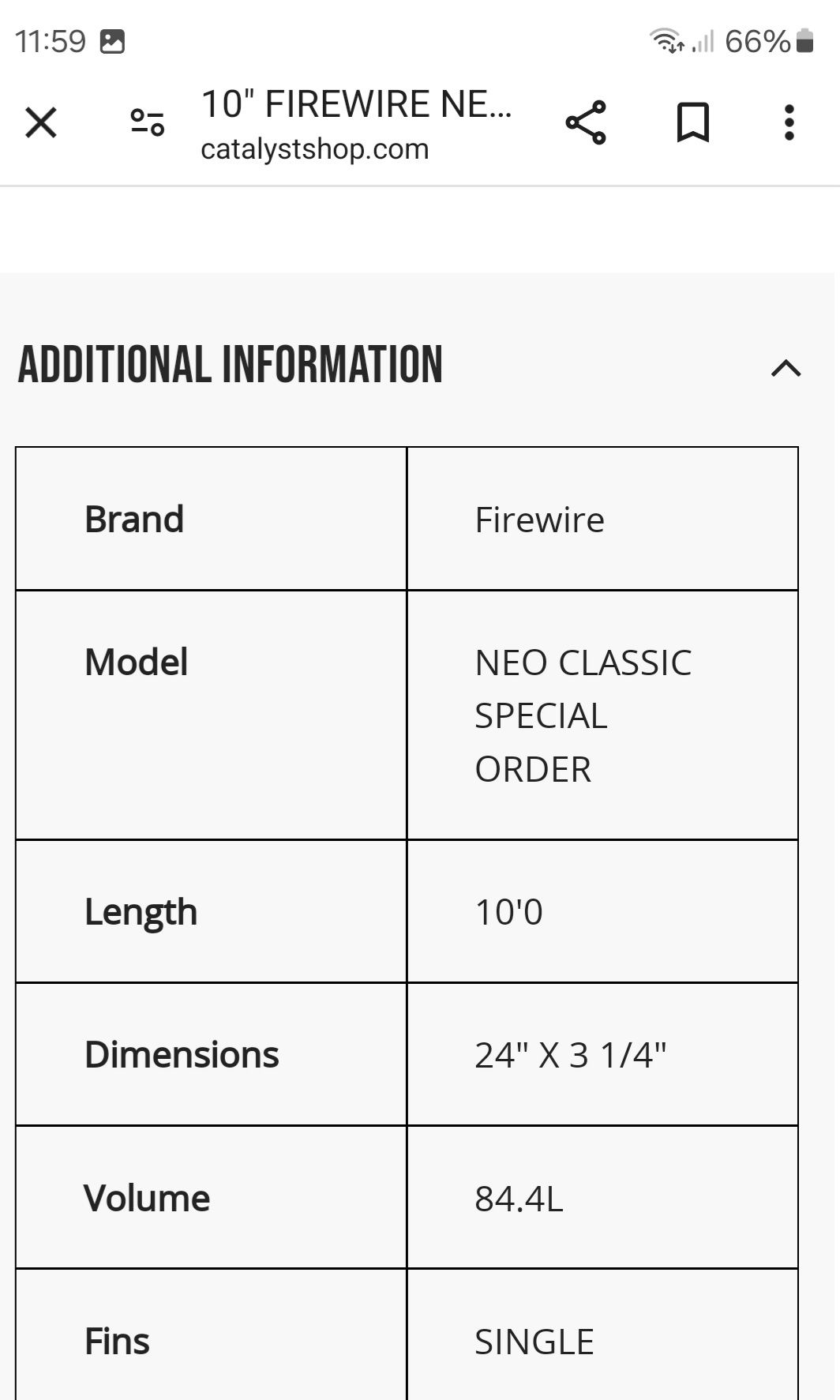 Firewire Neo Classic 10' Nova