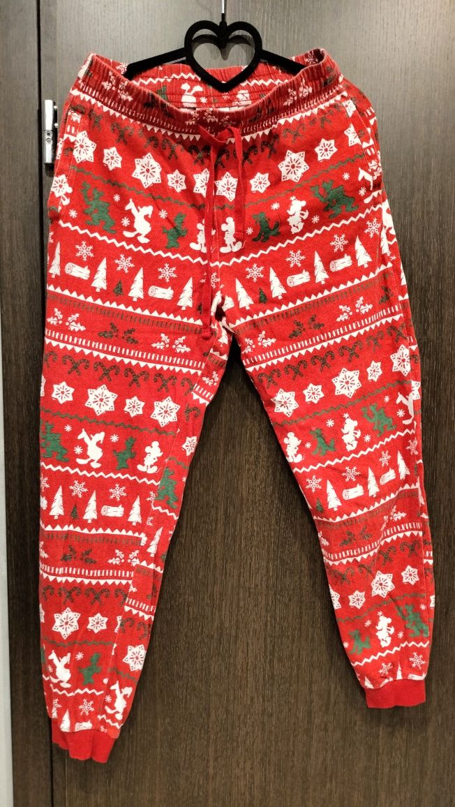Damskie świąteczne spodnie piżamowe