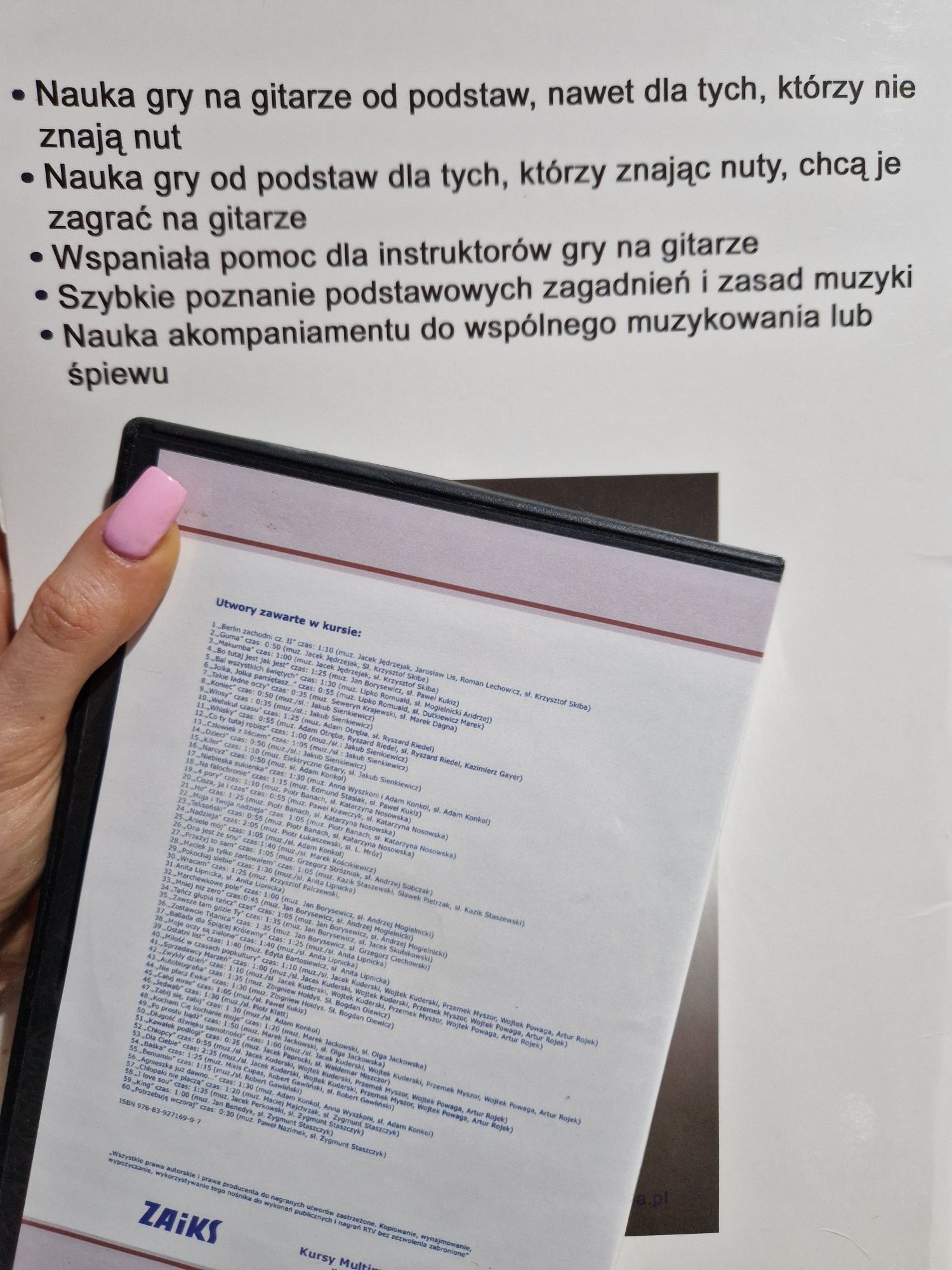 Kurs nauki gry na gitarze, gitara, nowe książka i płyta