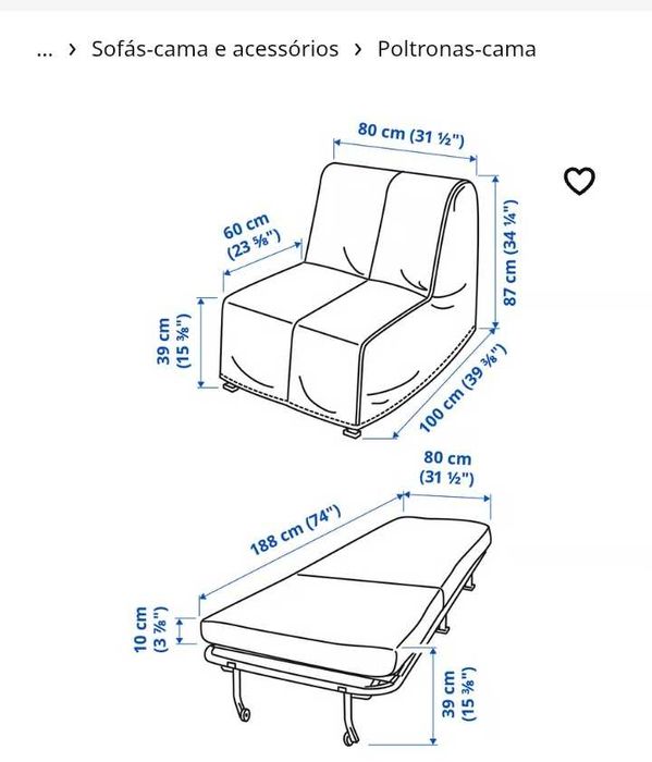 Sofá cama individual - IKEA.