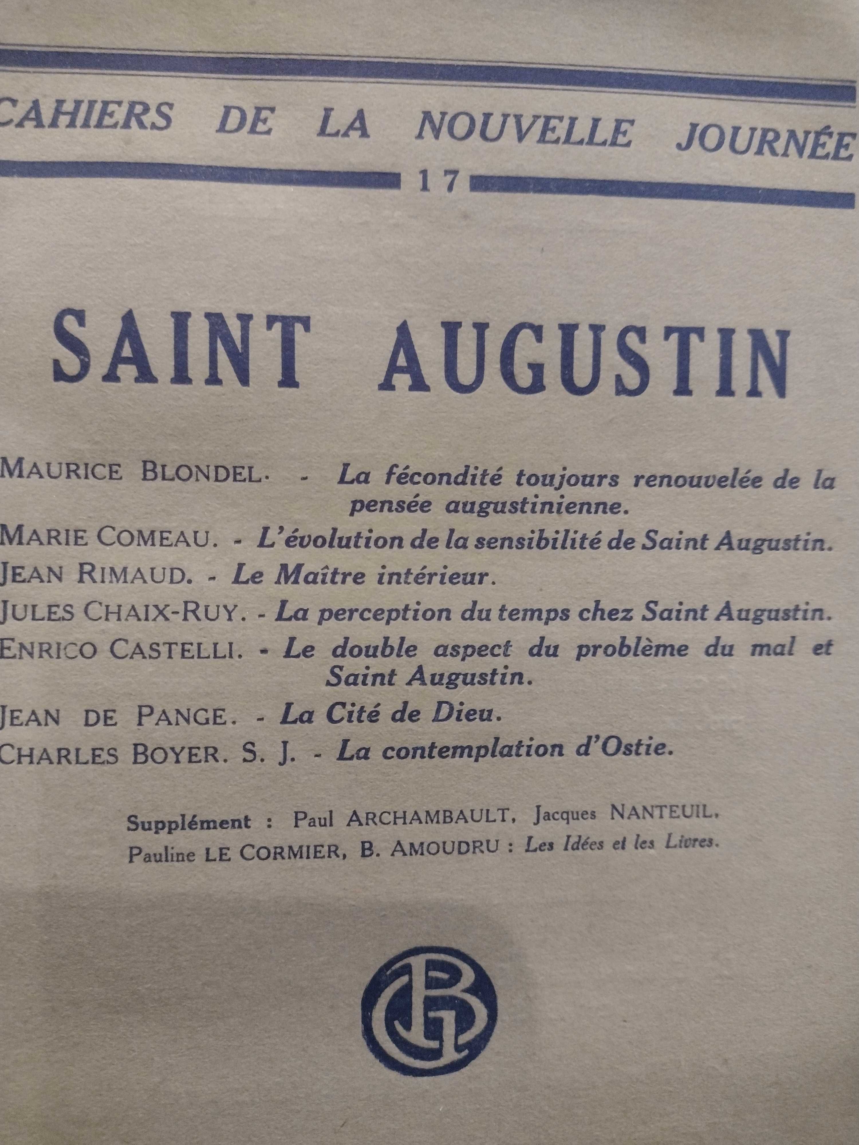 Saint Augustin - Cahiers de la Nouvelle Journée 1930