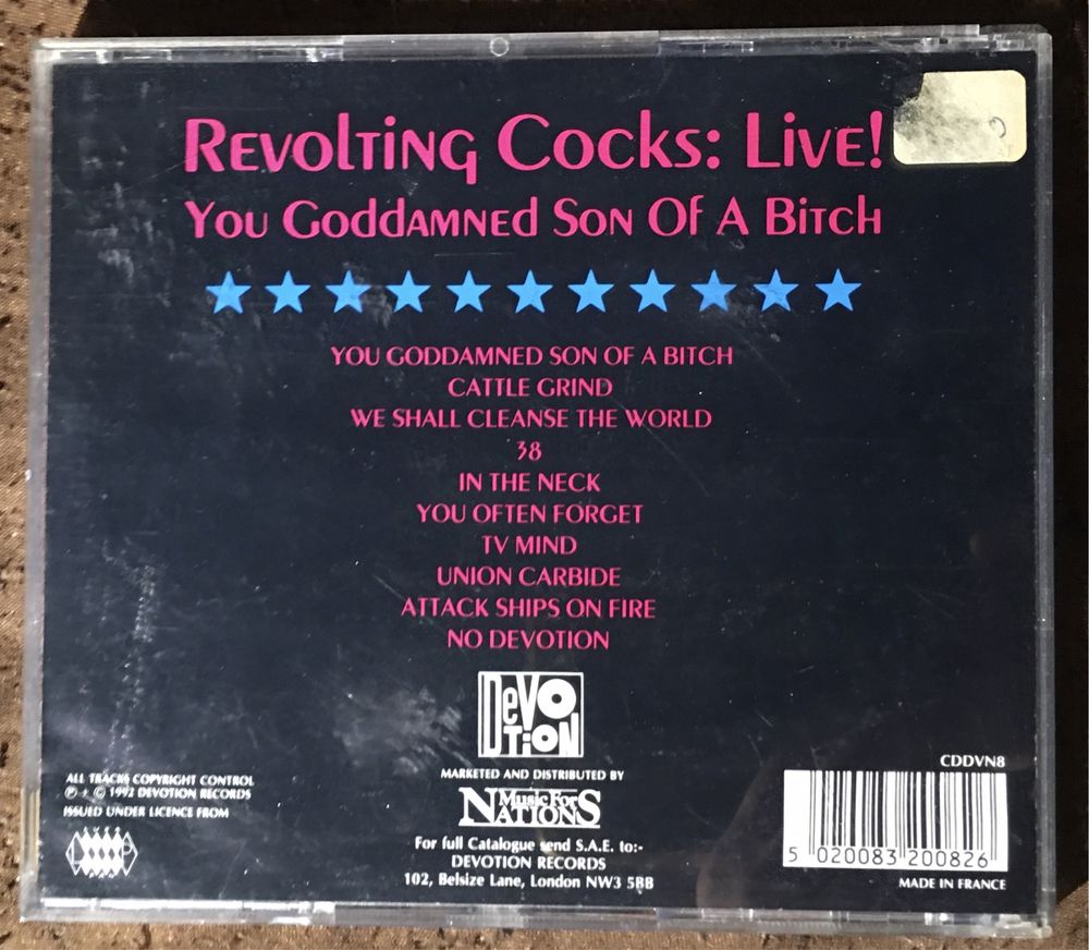 Revolting Cocks - You Goddamned son of a bitch CD