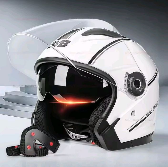 Японский мото шлем 1/2 XL. Полулицевик BYB. Новые