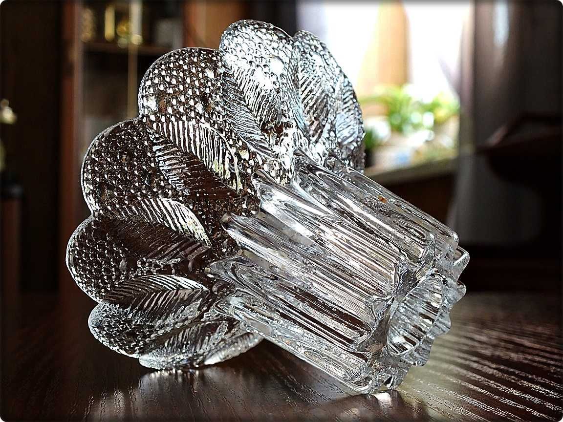 Świecznik kryształowy Medea Lausitzer Glas Oryginał DDR lata 80'