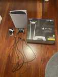 ps5 digital com comando e charging dock na caixa