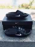 Мужские шлепанцы Найк чёрные летние стильные удобные топовые  Nike