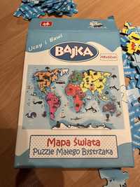 Puzzle MAPA SWIATA dla dzieci nowe