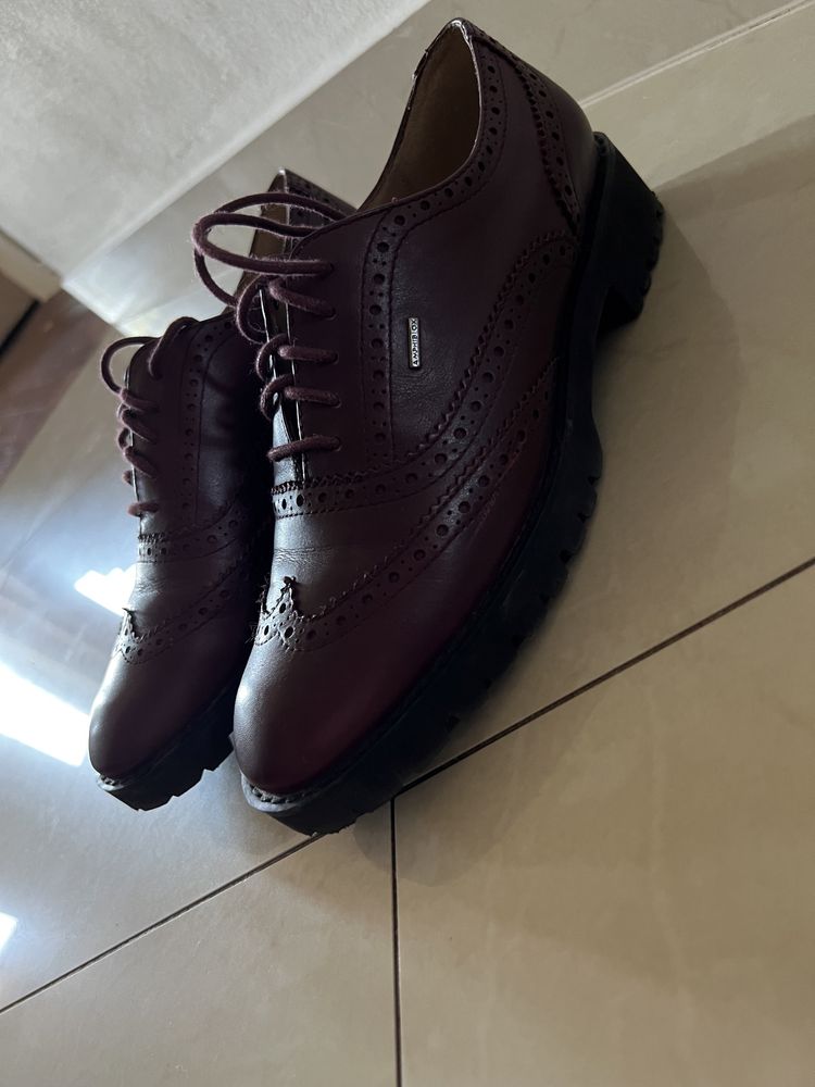 Mokasyny bordowe geox