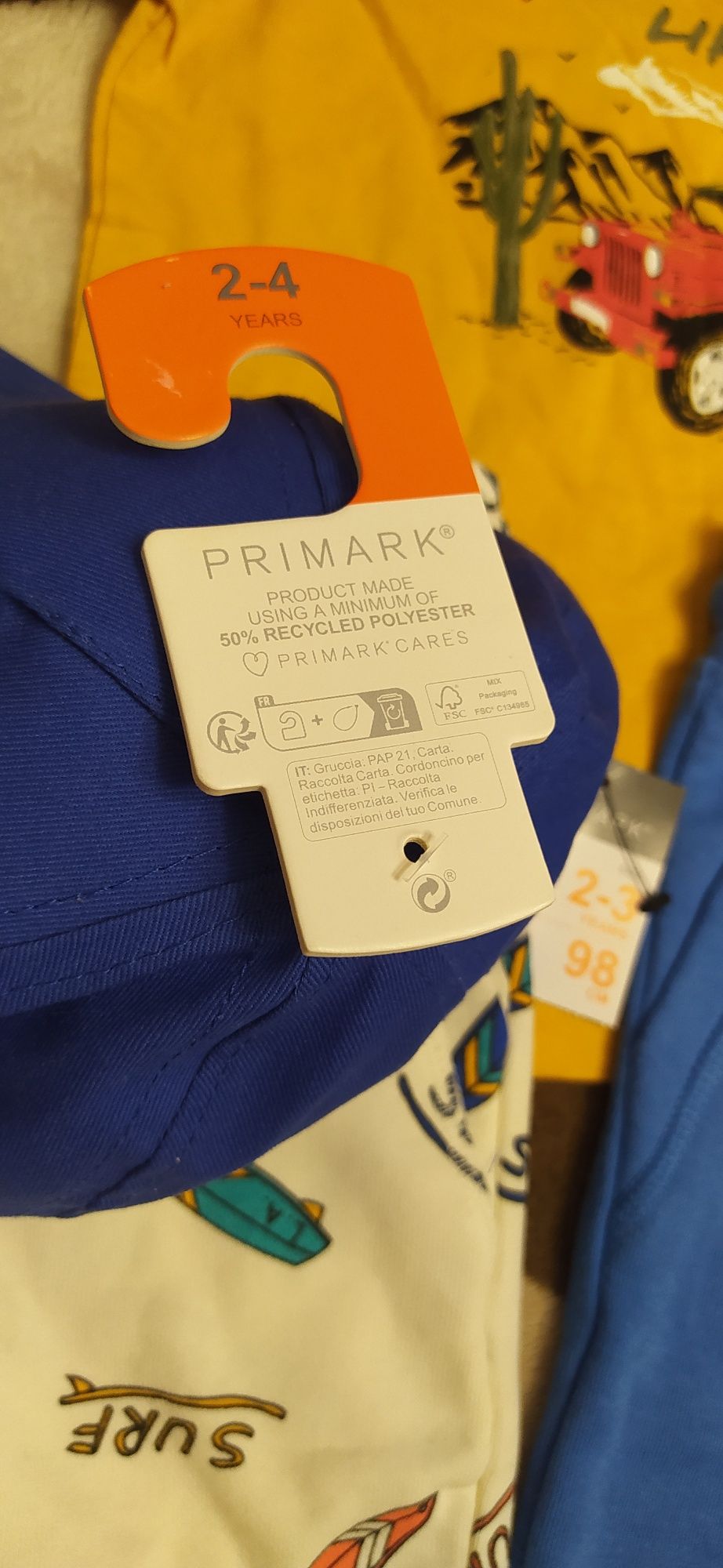 Кепка  шорти футболка Primark 2 3 роки 98 см