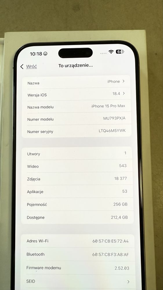iPhone 15 Pro Max 256 GB Idealny 2 szt