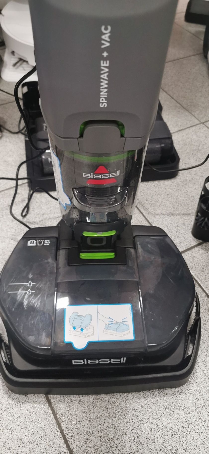 Bissell Spinwave + Vac Pet 3885N elektryczny mop do podłóg