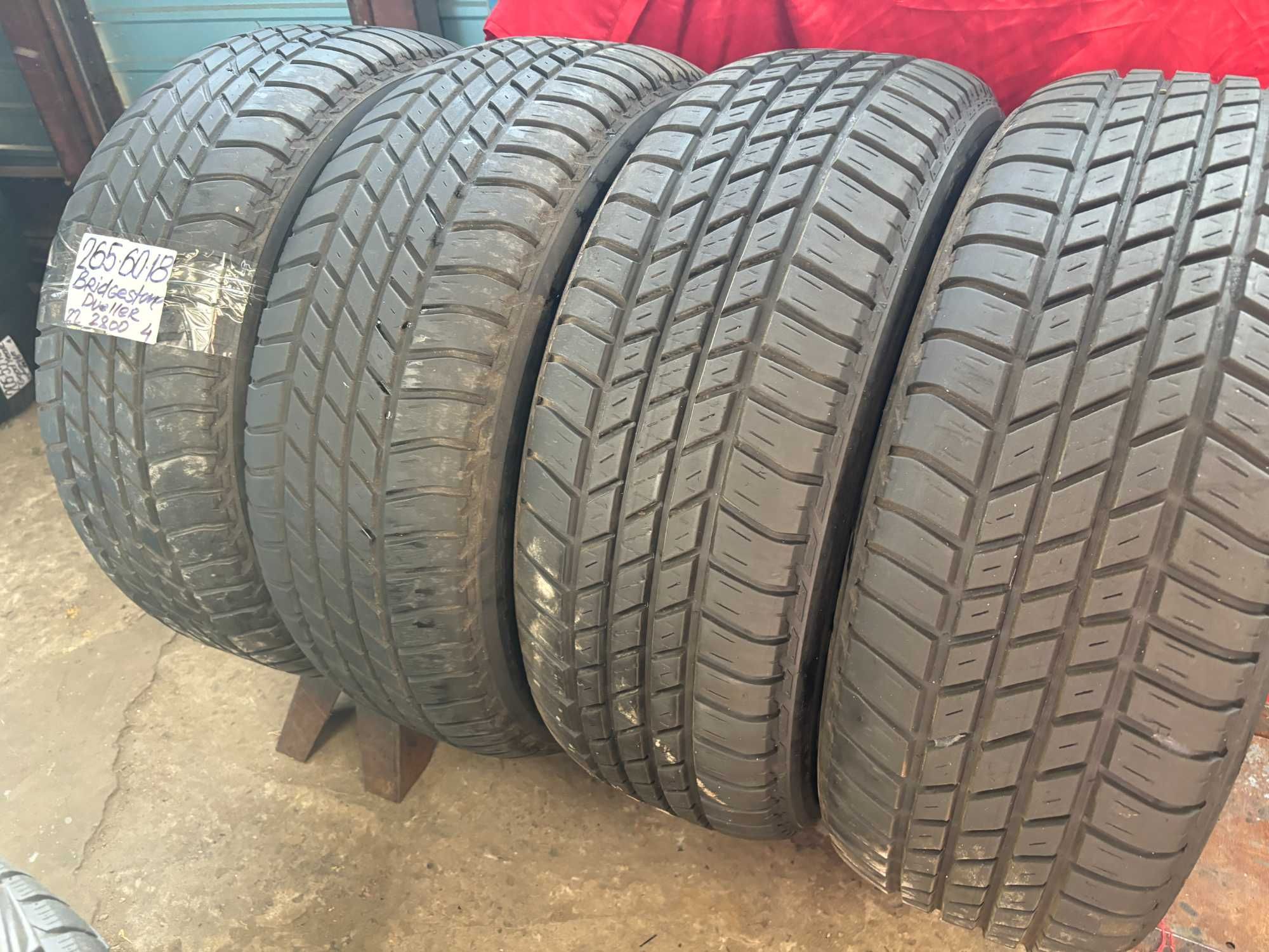 265-60-R18 BRIDGESTONE DUELER 4штуки летней резины GERMANY 2022