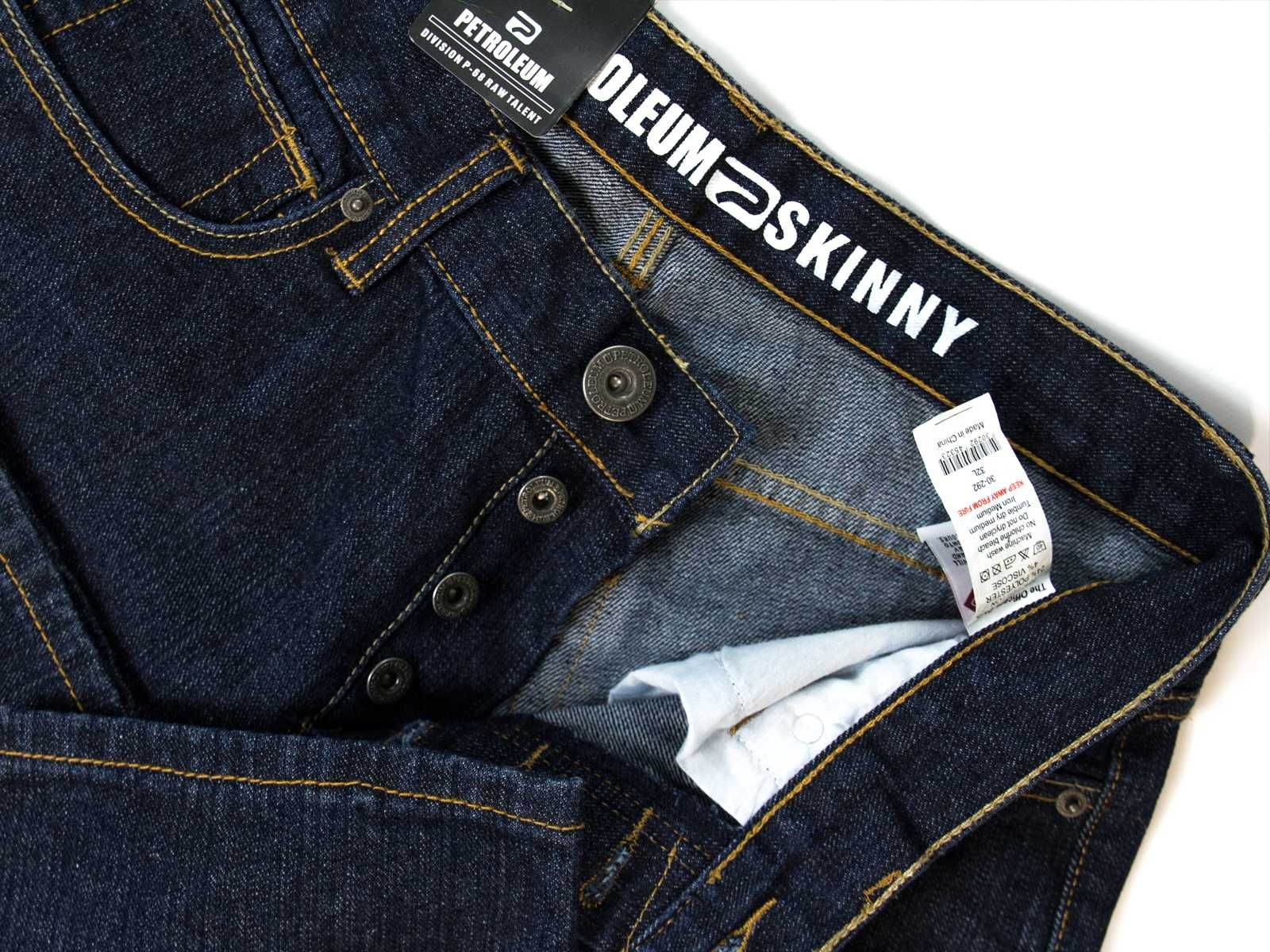 Jeansy PETROLEUM SKINNY 32/34L nowe z metką