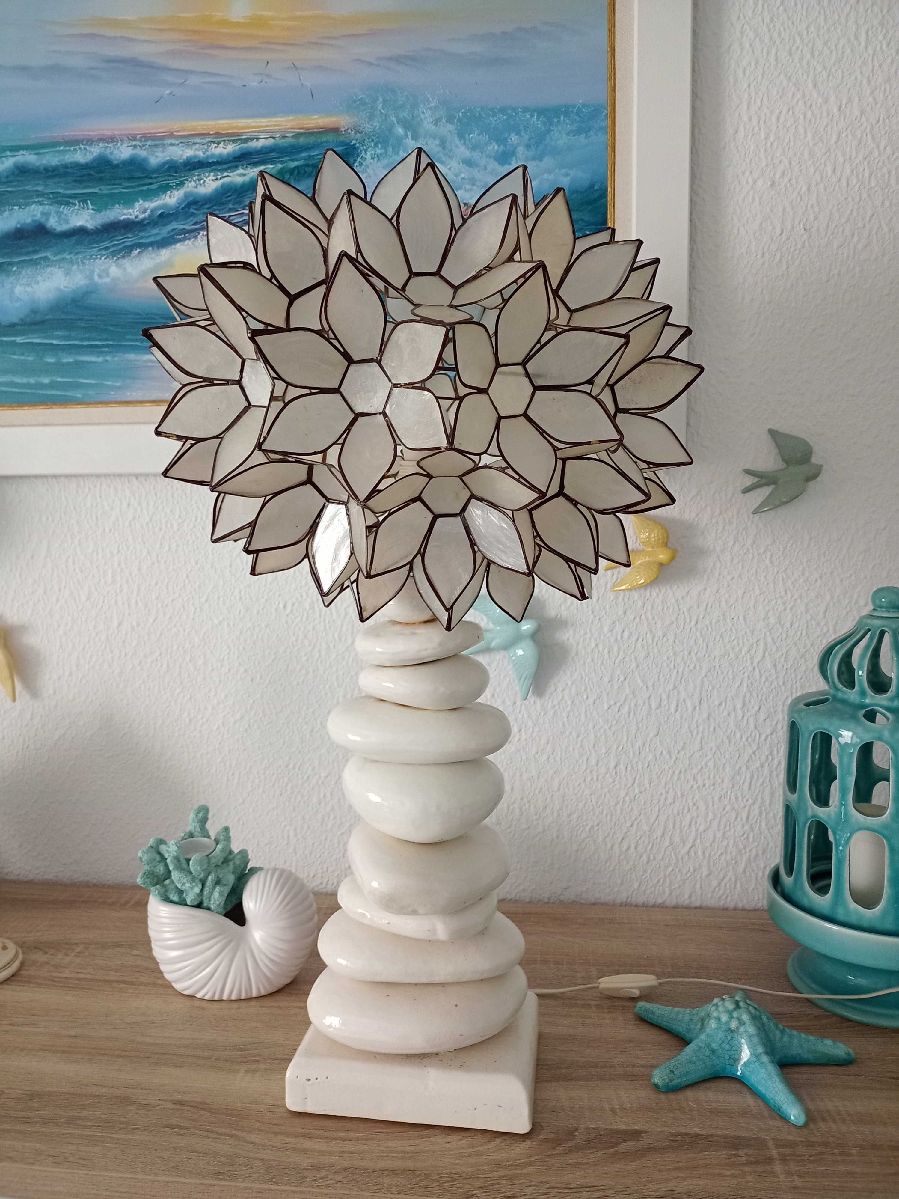 Candeeiro 80cm.Base cerâmica,abajour estrela.LER DESCRIÇÃO DO ANÚNCIO!