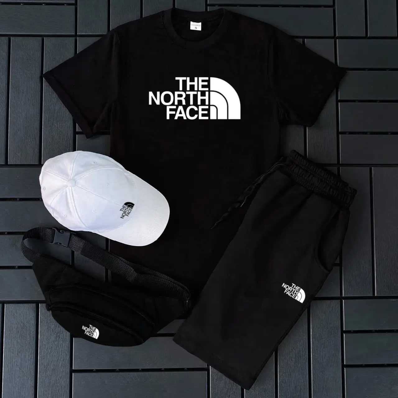 Костюм мужской летний Шорты Футболка The North Face спортивный ТНФ