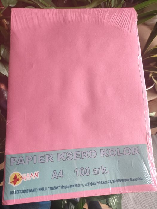 Kolorowy papier ksero 100 arkuszy różowy