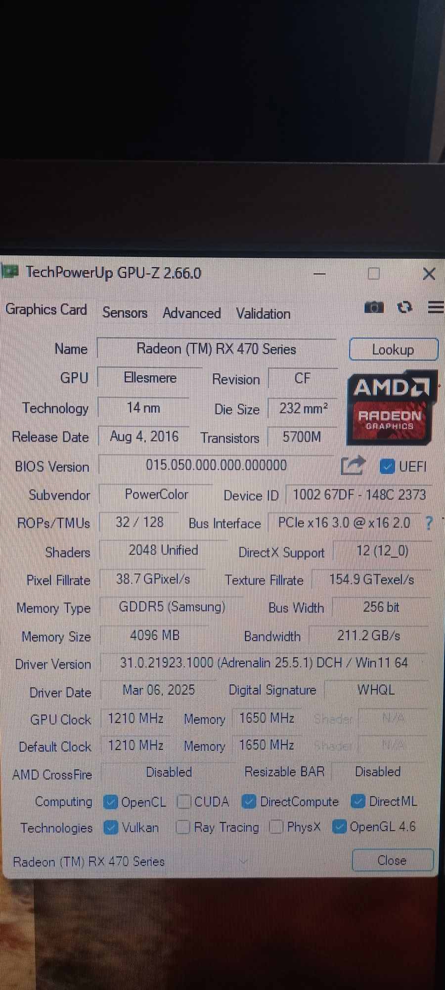 RX 470 4GB Red Dragon