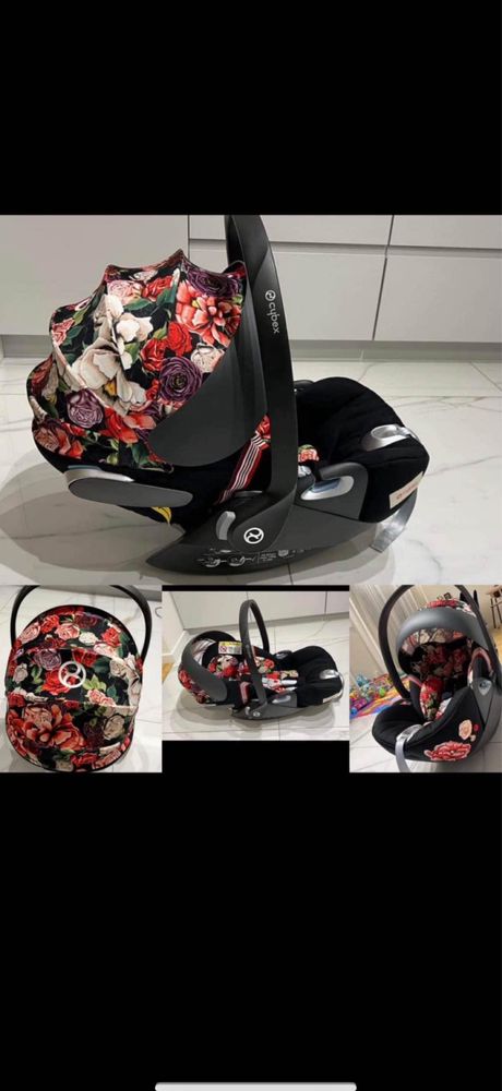 Cybex Cloud Z i-size - Spring Blossom Dark. Nosidełko dziecięce