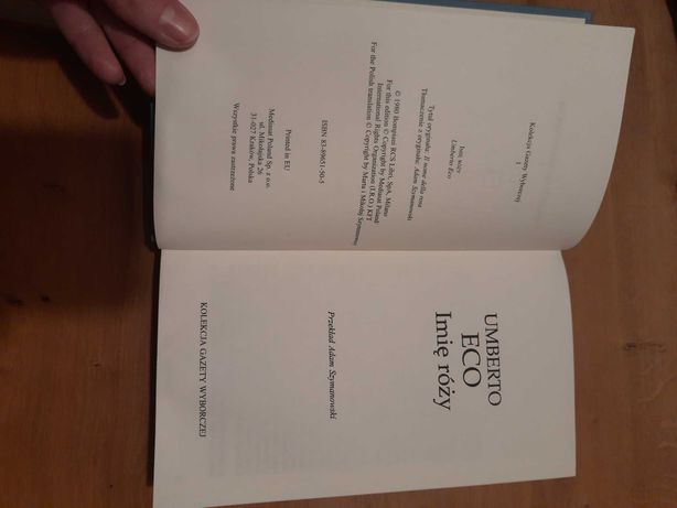 Umberto Eco IMIĘ RÓŻY książka