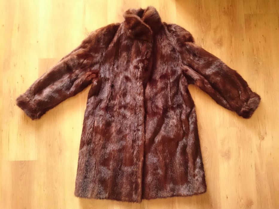 Naturalne futro z dzikich norek, rozmiar M