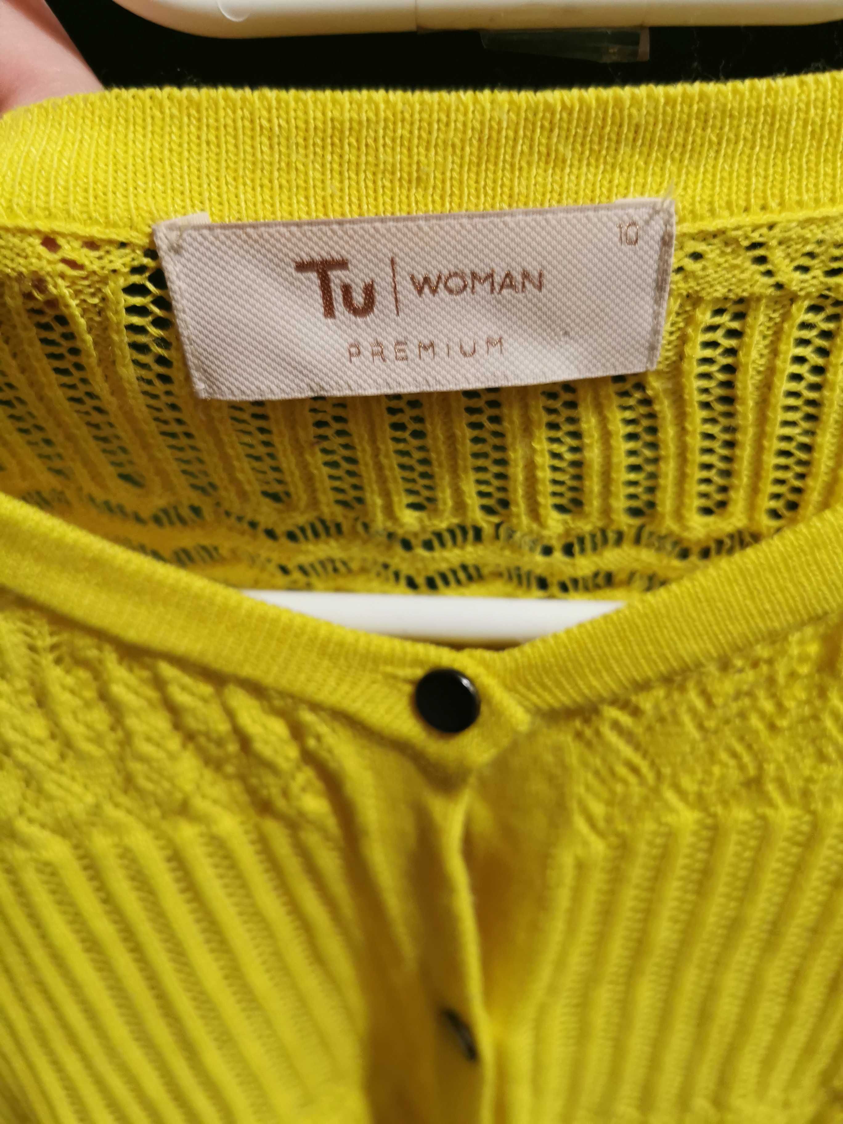 Żółta koronkowa bluzka rozmiar S/M
