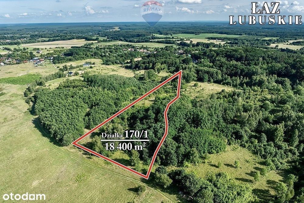 Działka rolna o powierzchni 1,84 ha