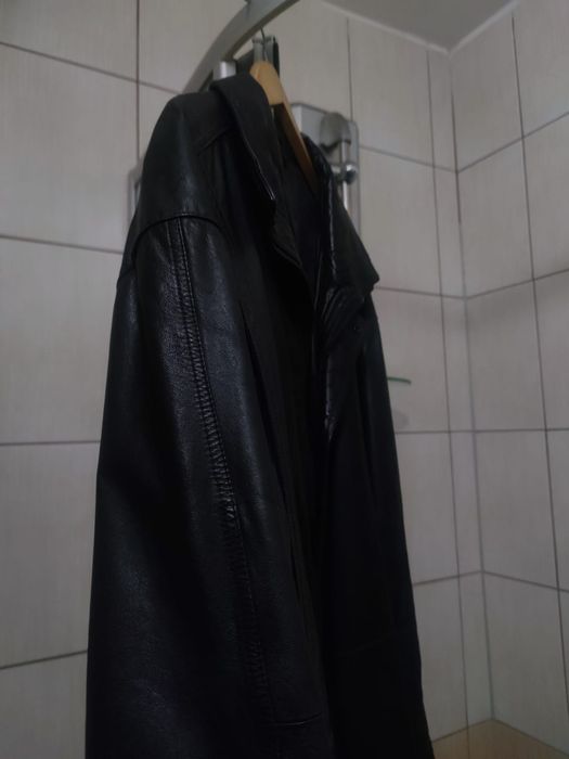 kurtka męska XL skórzana Diplomat ekologicznie eco leather czarna vint