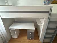 Łóżko piętrowe z biurkiem Ikea