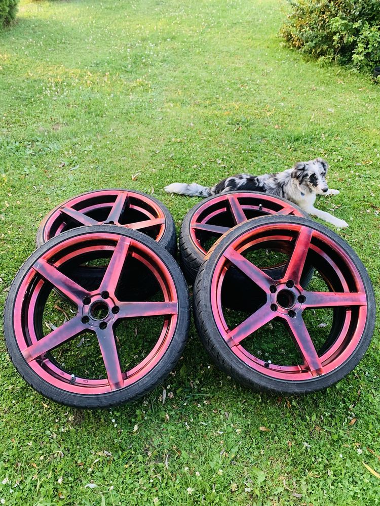 Koła Audi 5x112 20 cali red candy