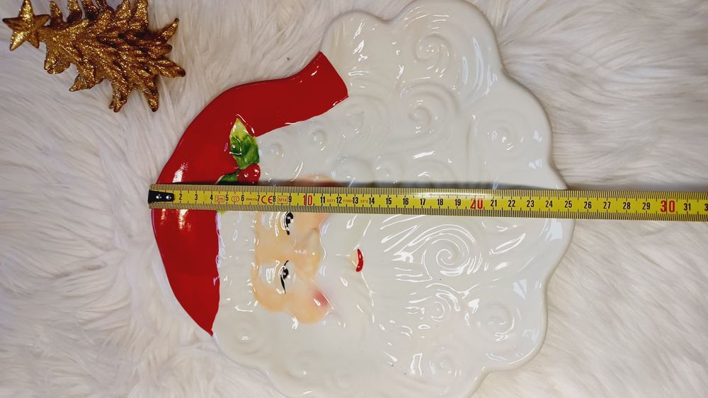 Talerz cukierniczy Mikołaj Talerz do serwowania świąteczny patera