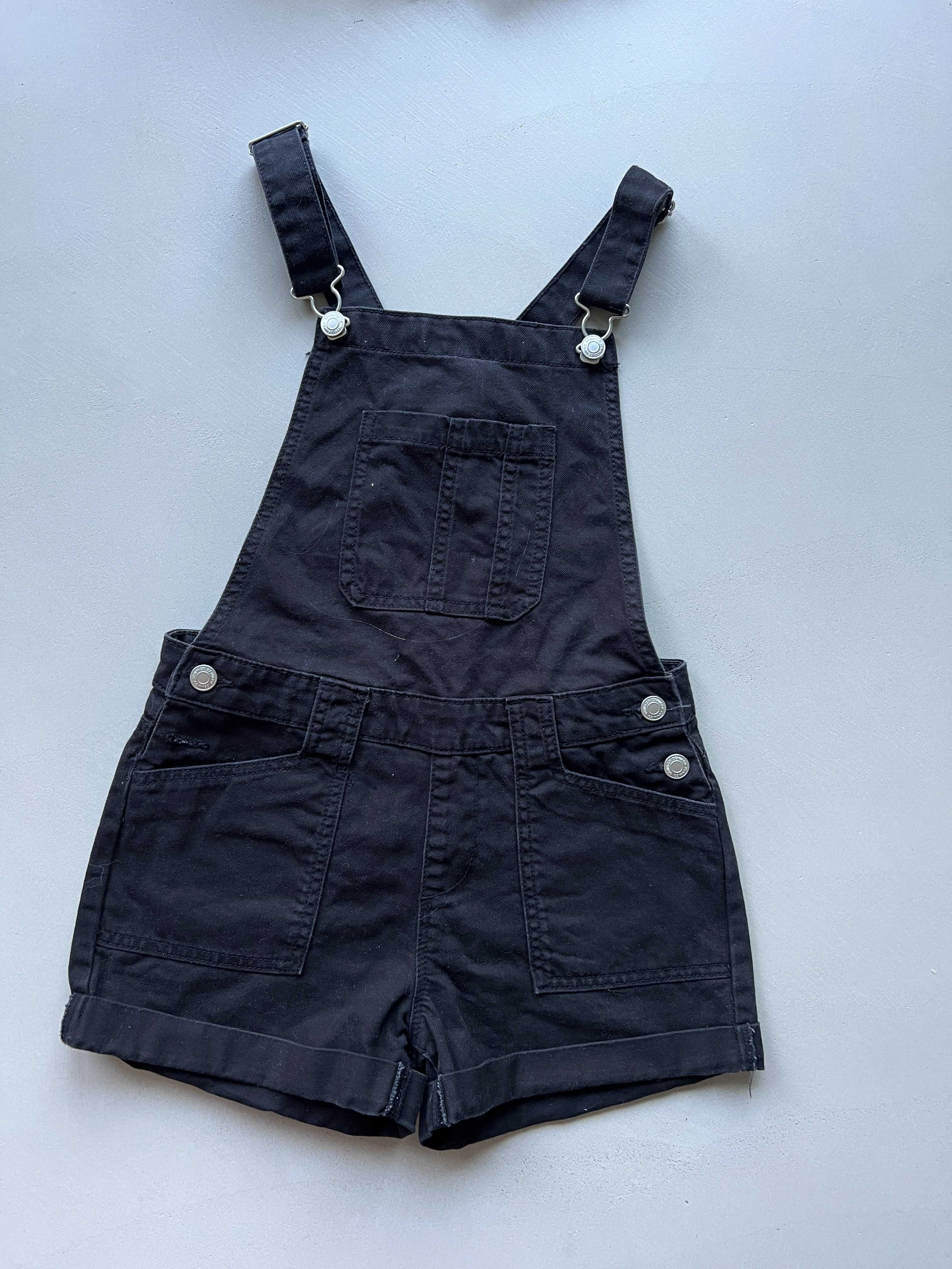 Czarne ogrodniczki jeansowe Denim Co Primark 146