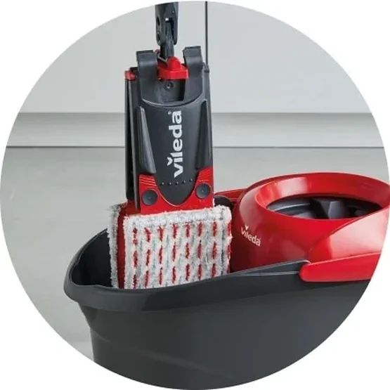 Mop Obrotowy Wiadro Vileda Ultramat Turbo Set Obrotowa Wyciskarka