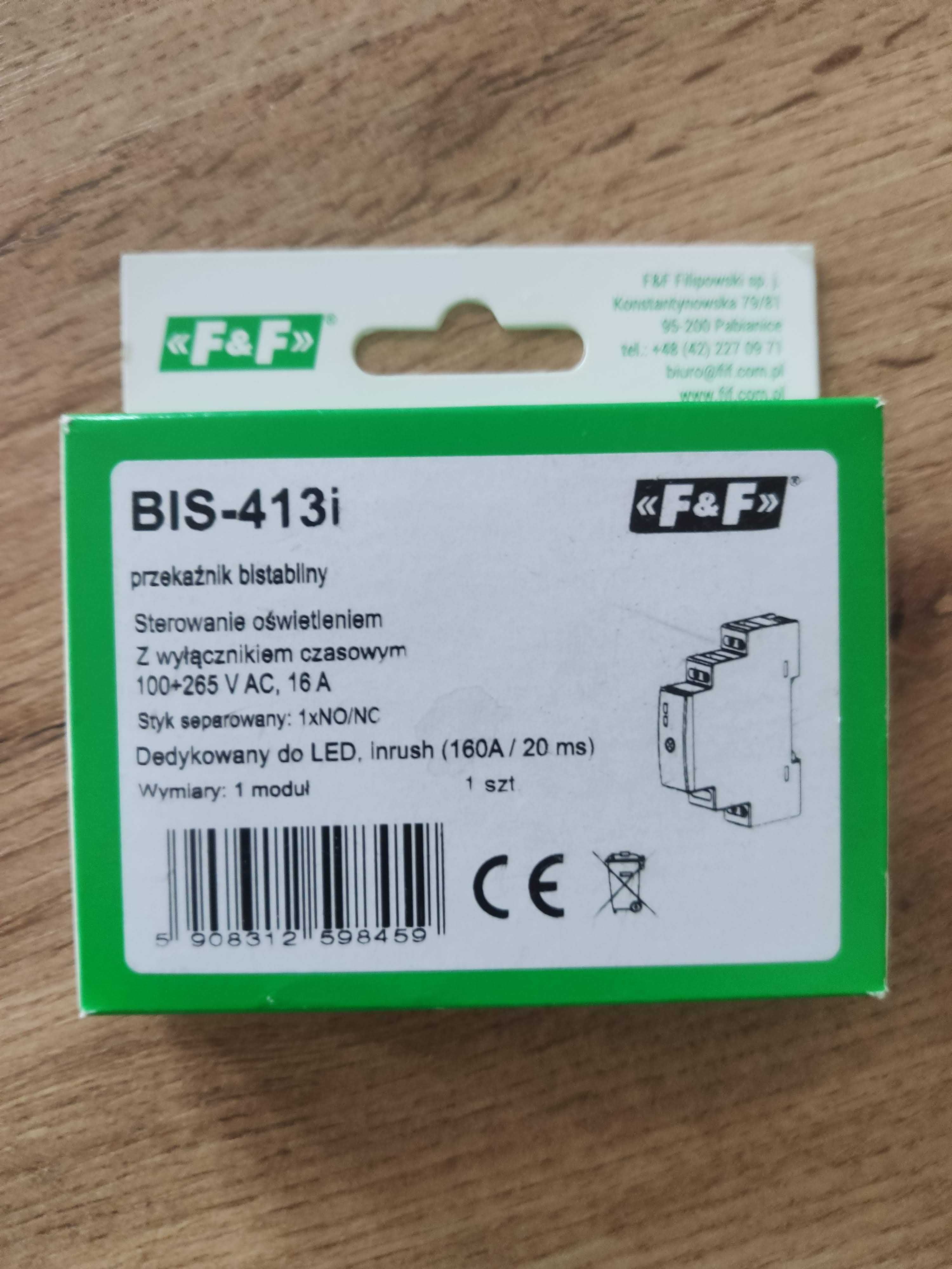 NOWY Przekaźnik bistabilny F&F BIS-413i do LED na szynę NIEUŻYWANY