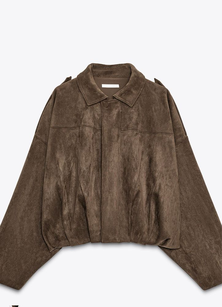 Куртка бомбер під шкіру zara оригінал