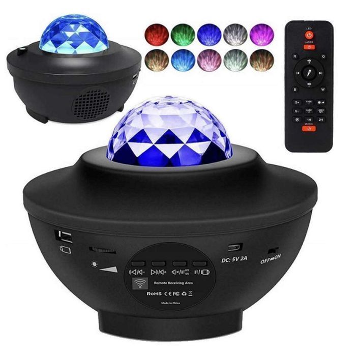 Projektor Gwiazd Rzutnik Nieba Lampka Nocna LED Głośnik Bluetooth