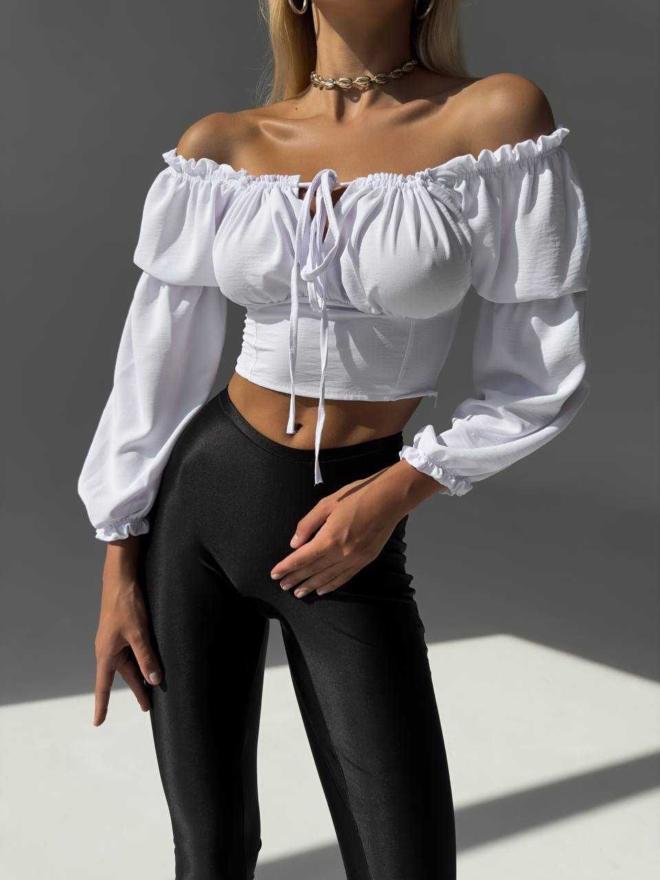 Блуза блузка кофточка романтична на зав‘язках
